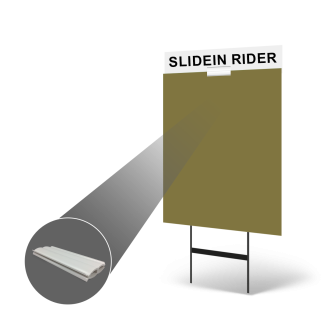 MINICLIP CONNECTS A SLIDEIN PLATE TO THE REAL ESTATE YARD SIGN