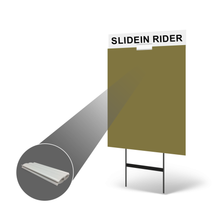MINICLIP CONNECTS A SLIDEIN PLATE TO THE REAL ESTATE YARD SIGN