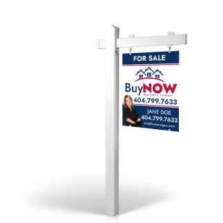 The Allstar 6’ Easy Arm Post with 24"x30" Two-Sided Panels in Styrene & Aluminum, Reflective Options SHOP GENERICS