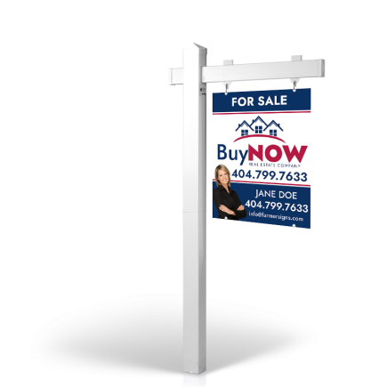 The Allstar 6’ Easy Arm Post with 24"x30" Two-Sided Panels in Styrene & Aluminum, Reflective Options SHOP GENERICS