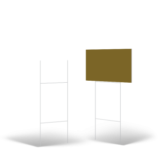 STEPSTAKE  30" ALUMINUM STAND FOR 4 MIL COROPLAST SIGN