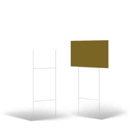 STEPSTAKE  30" ALUMINUM STAND FOR 4 MIL COROPLAST SIGN
